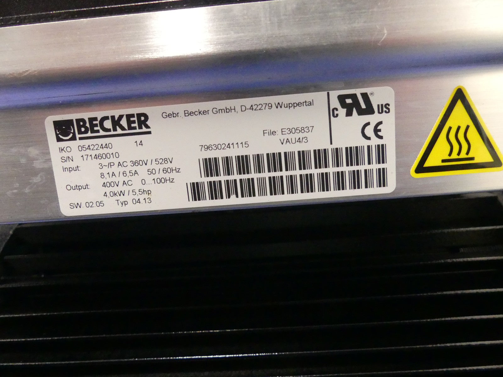 Vakuumpumpe Becker SV190/1-401  3297608