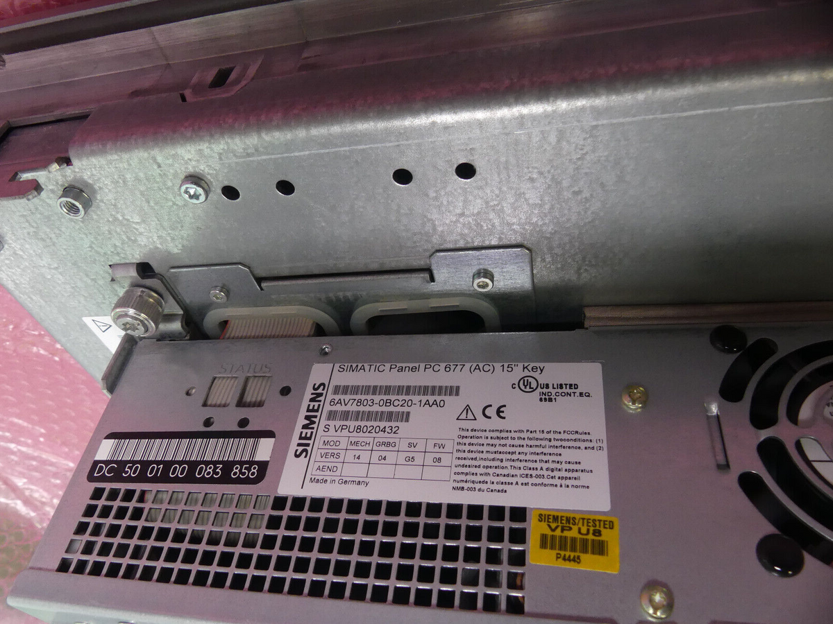 SIEMENS SIMATIC 6AV7803-0BC20-1AA0 6AV7 803-0BC20-1AA0 Panel PC 677 15"