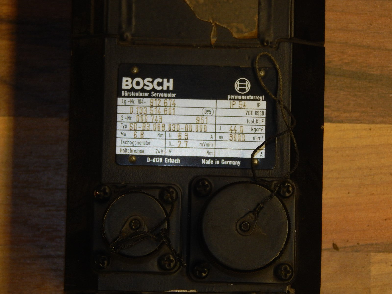 BOSCH BÜRSTENLOSER SERVOMOTOR SD-B3.068.030-00.000   Used