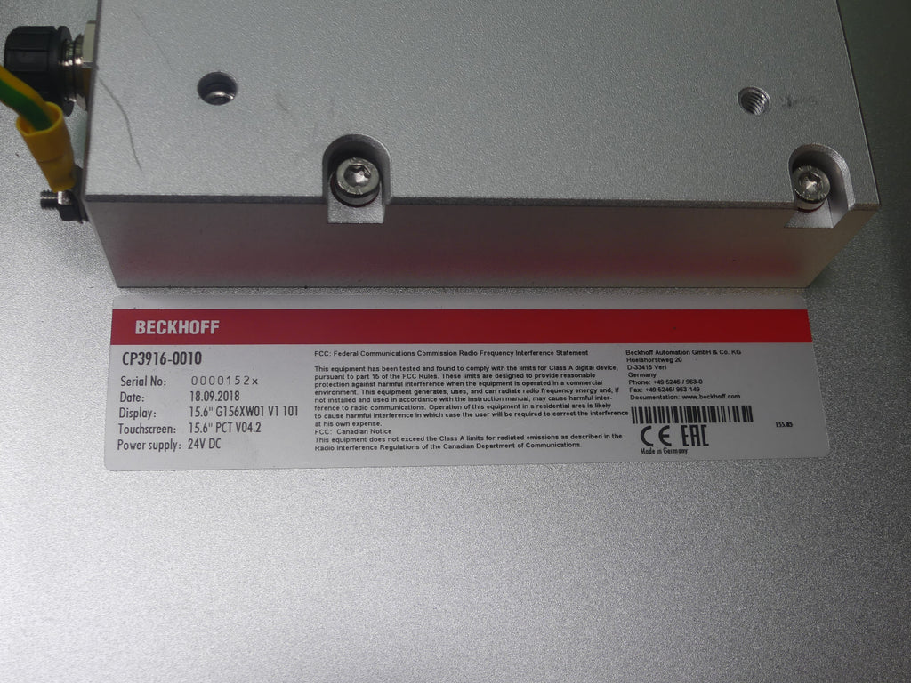 Beckhoff CP3916-0010 Multitouch-Control-Panel