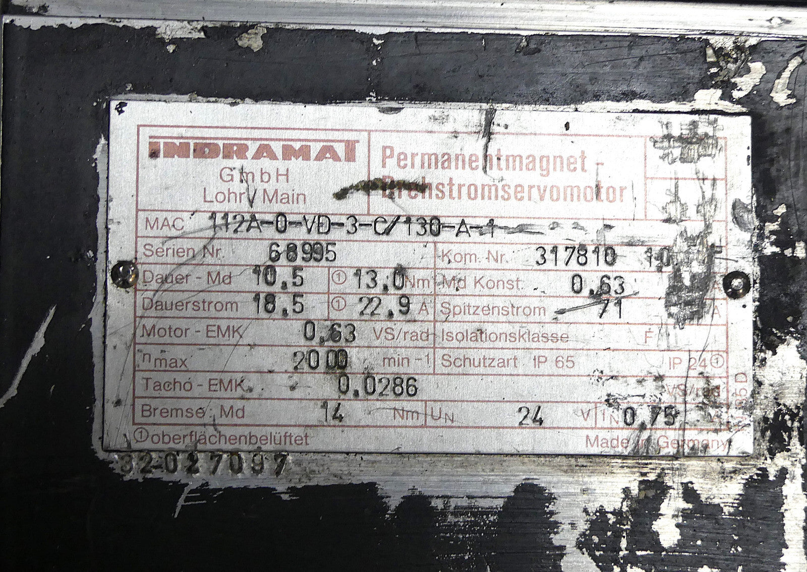Indramat MAC112A-0-VD-3-C/130-A-1