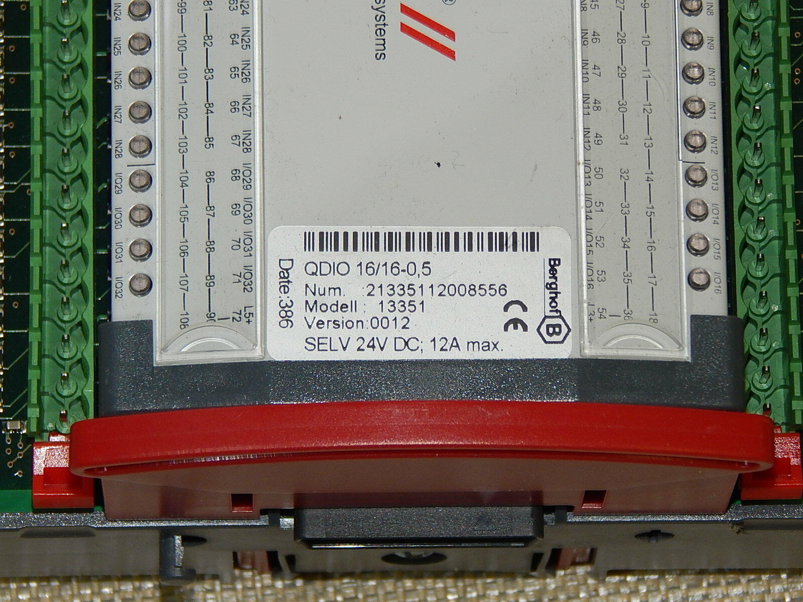 Berghof CANtrol/ QDIO 16/16-0,5 Version 0012 Num:21335112008556 Used