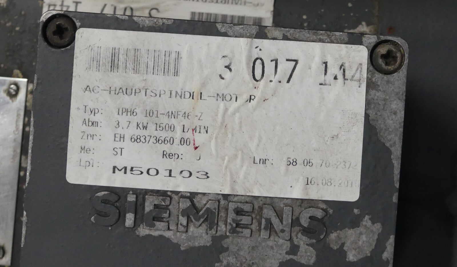 SIEMENS 1PH6101-4NF46-Z