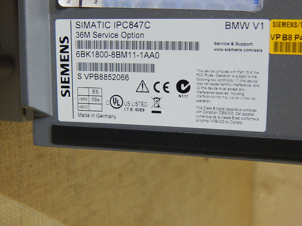 Siemens Simatic Rack PC  IPC847C  6BK1800-8BM11-1AA0 Used