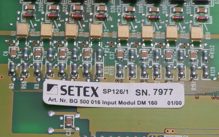 SETEX SP126/0 BG 500016 input  Modul DM 160 01/00