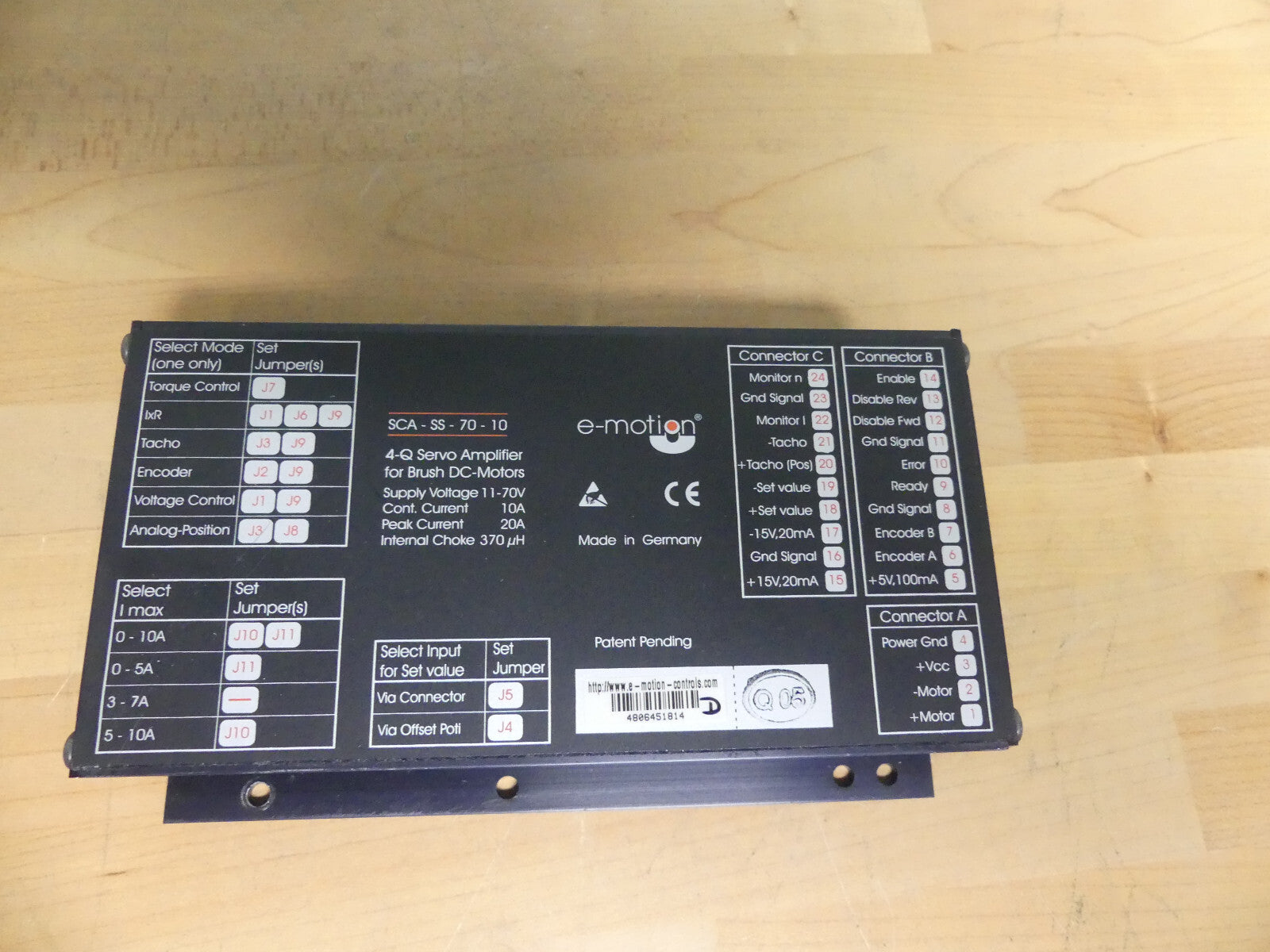 e-motion Servo Amplifier SCA-SS-70-10