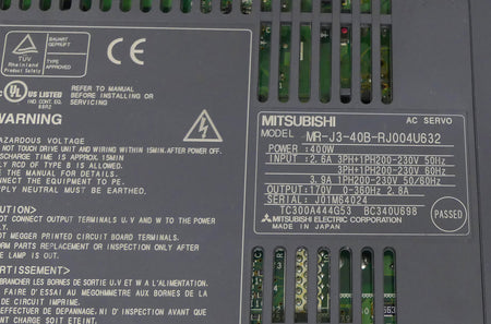 Mitsubishi MR-J3-40B-RJ004U632 Servoantrieb