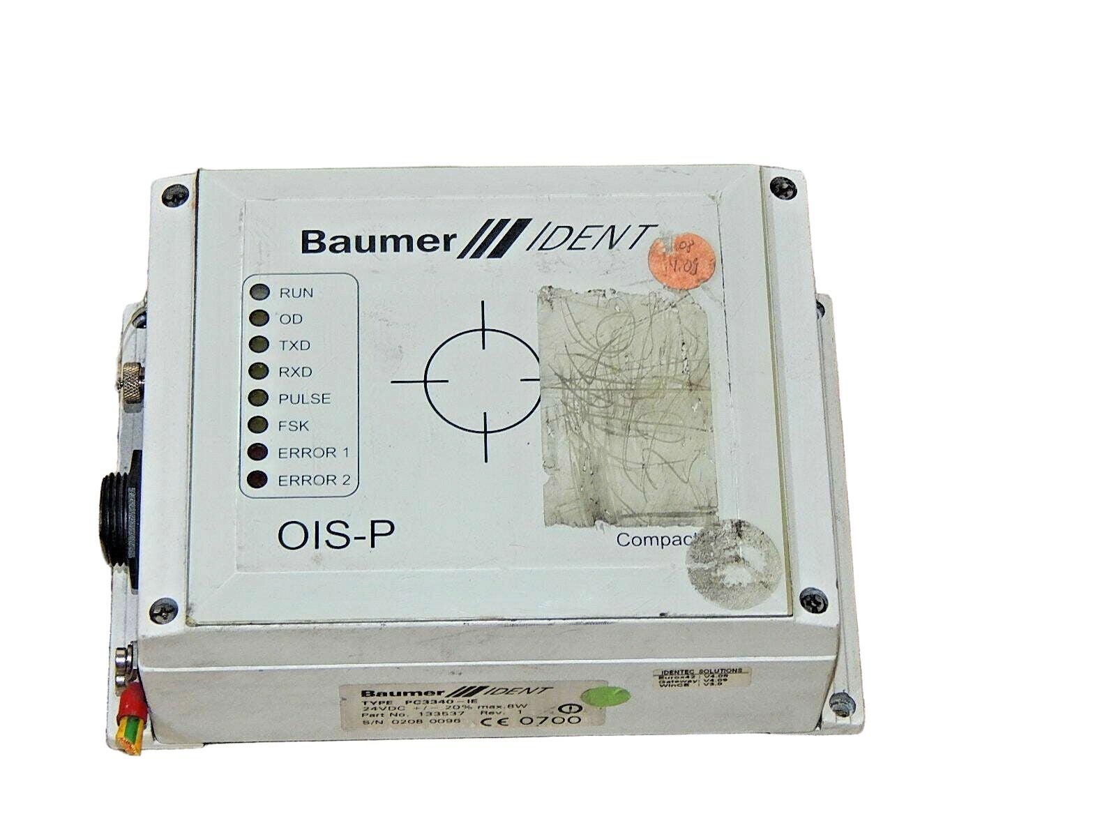 Baumer Ident  PC3340-IE Sensor 133537 Rev. 1 used