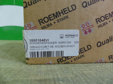  ROEMHELD Schwenkspanner 18951848VI   0GRD DW 33H New
