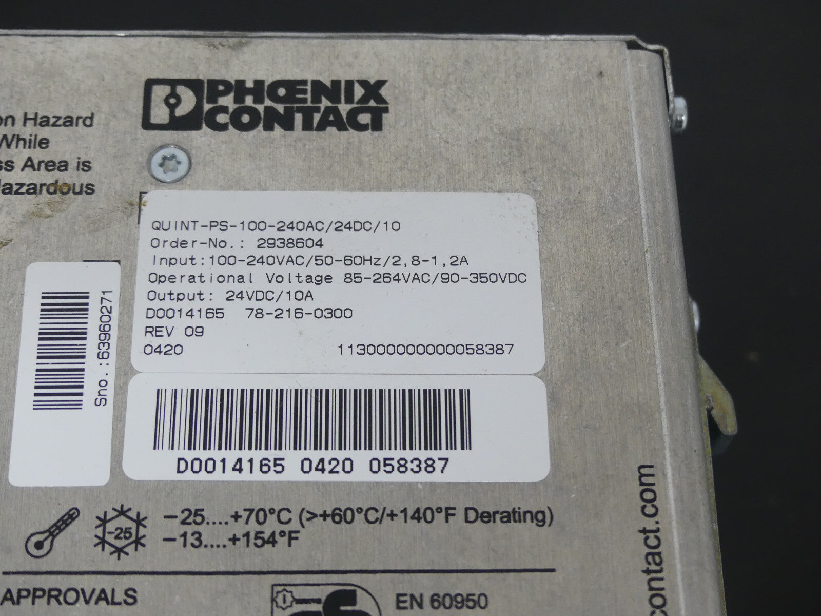 Phoenix Contact QUINT-PS-100-240AC/24DC/10
