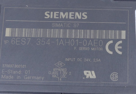Siemens Simatic S7  6ES7 354-0AH01-0AE0  6ES7354-0AH01-0AE0  deff.