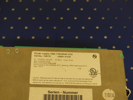 PEPPERL+FUCHS VAN-115/230AC-K24