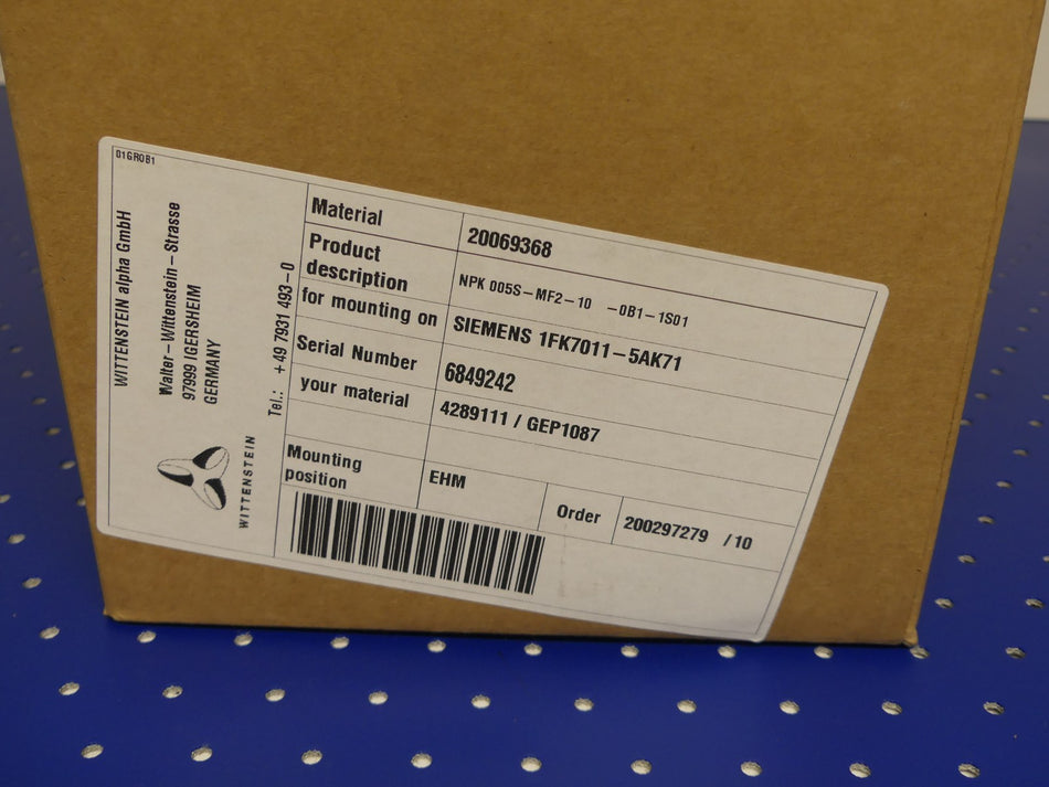 WITTENSTEIN NPK 005G-MF2-10-0B1-1S01   NPK 005G-MF2-10-0B1-1S01