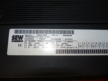 sew mdx60a0110-203-4-07 used