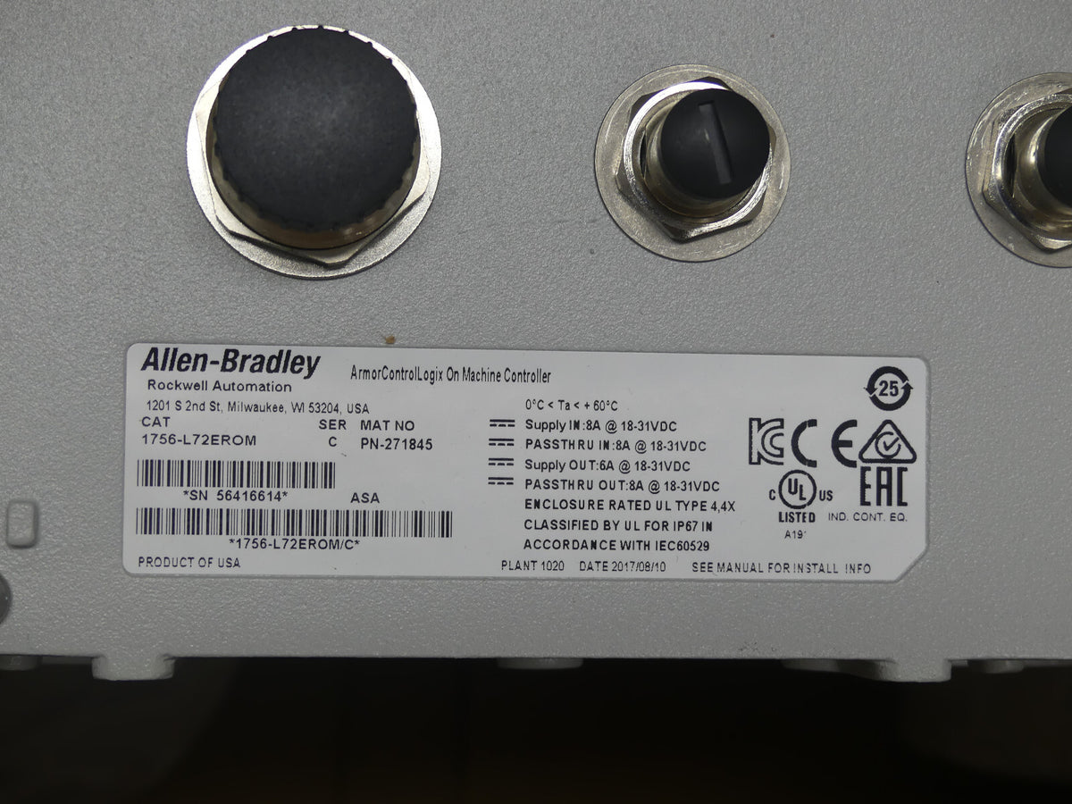 Allen-Bradley 1756-L72EROM/C Armor ControlLogix On-Machine Controller  s.Bilder
