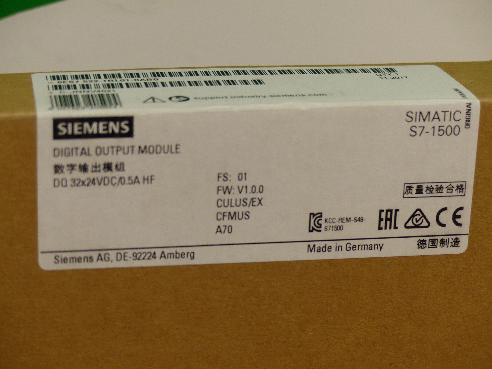 Siemens Simatic S7-1500  6ES7522-1BL01-0AB0   6ES7 522-1BL01-0AB0
