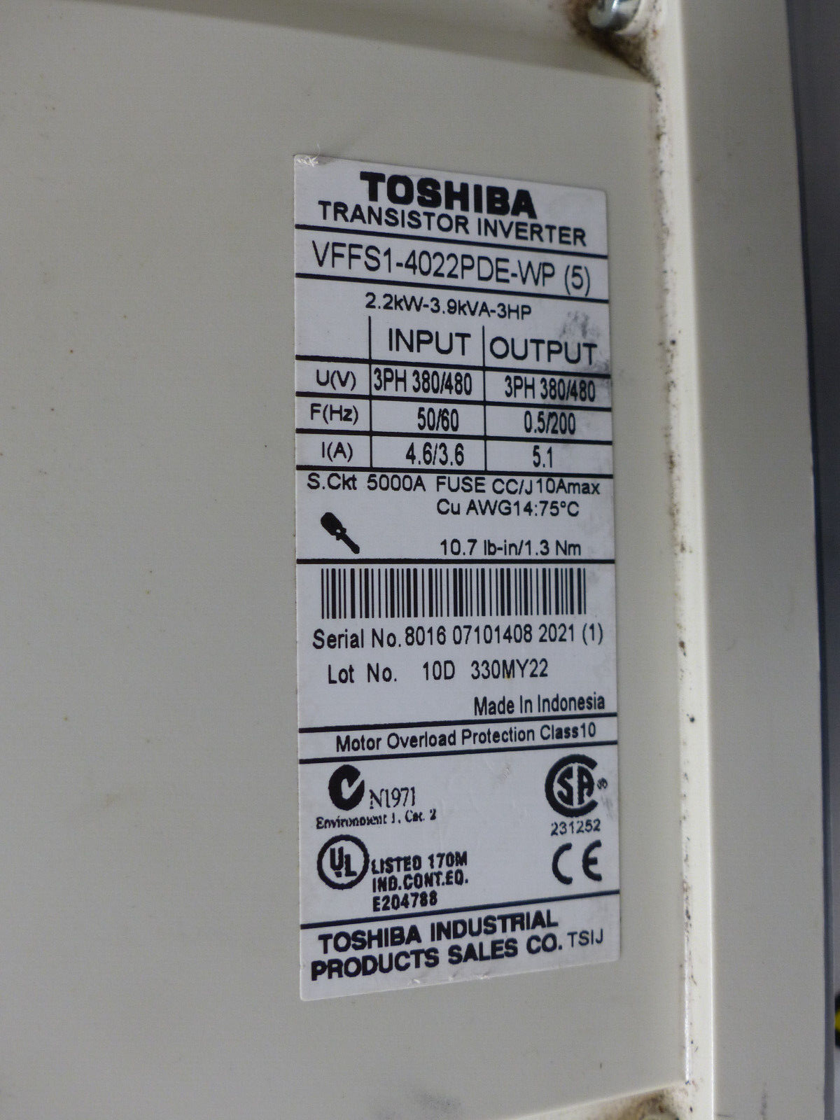 toshiba vffs1-4022pde-wp (5) used s.Bilder