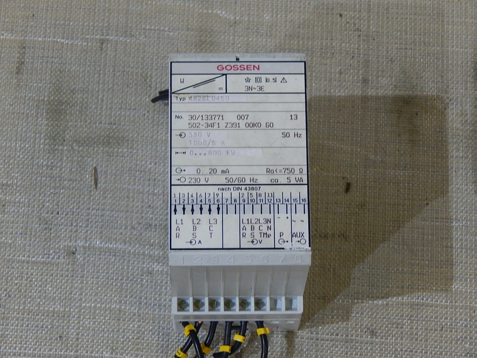  Gossen 4828E 0450 // 502-34F1 G391 00K0 60 used