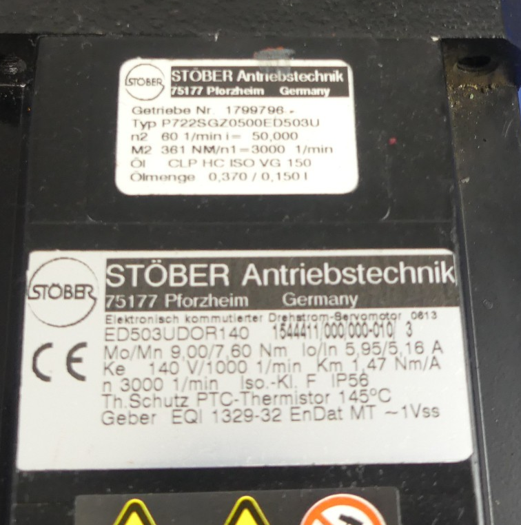 STÖBER ED503UDOR140 MIT GETRIEBE P722SGZ0500EDS503U