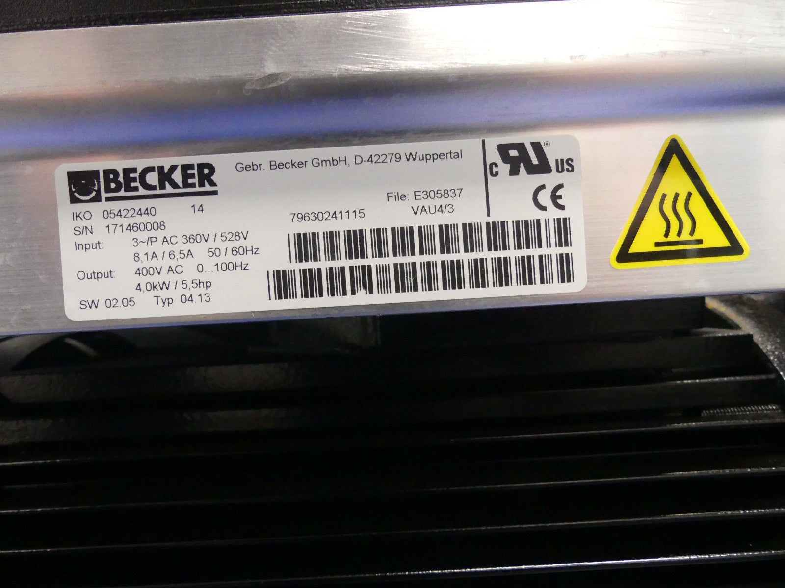 Vakuumpumpe Becker SV8.190/5-437 3297614
