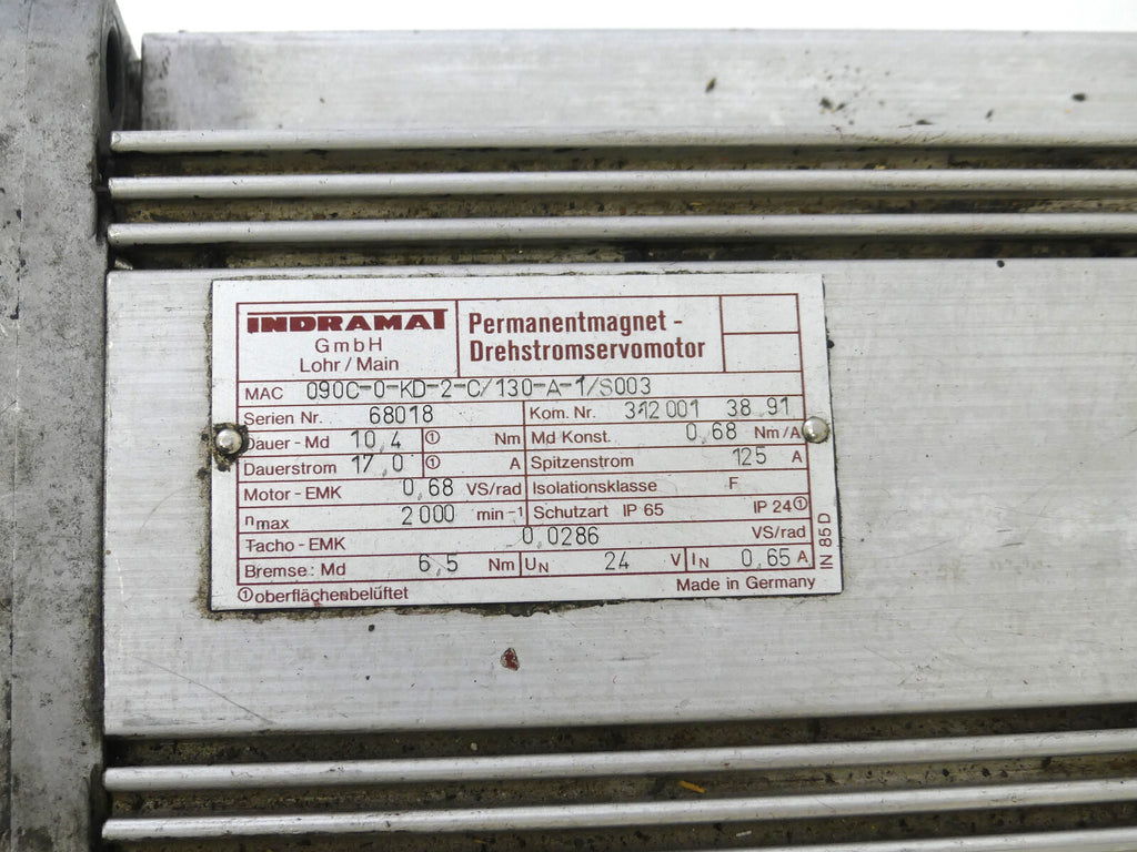 Indramat MAC090C-0-KD-2-C/130-A-1/S003 Servomotor