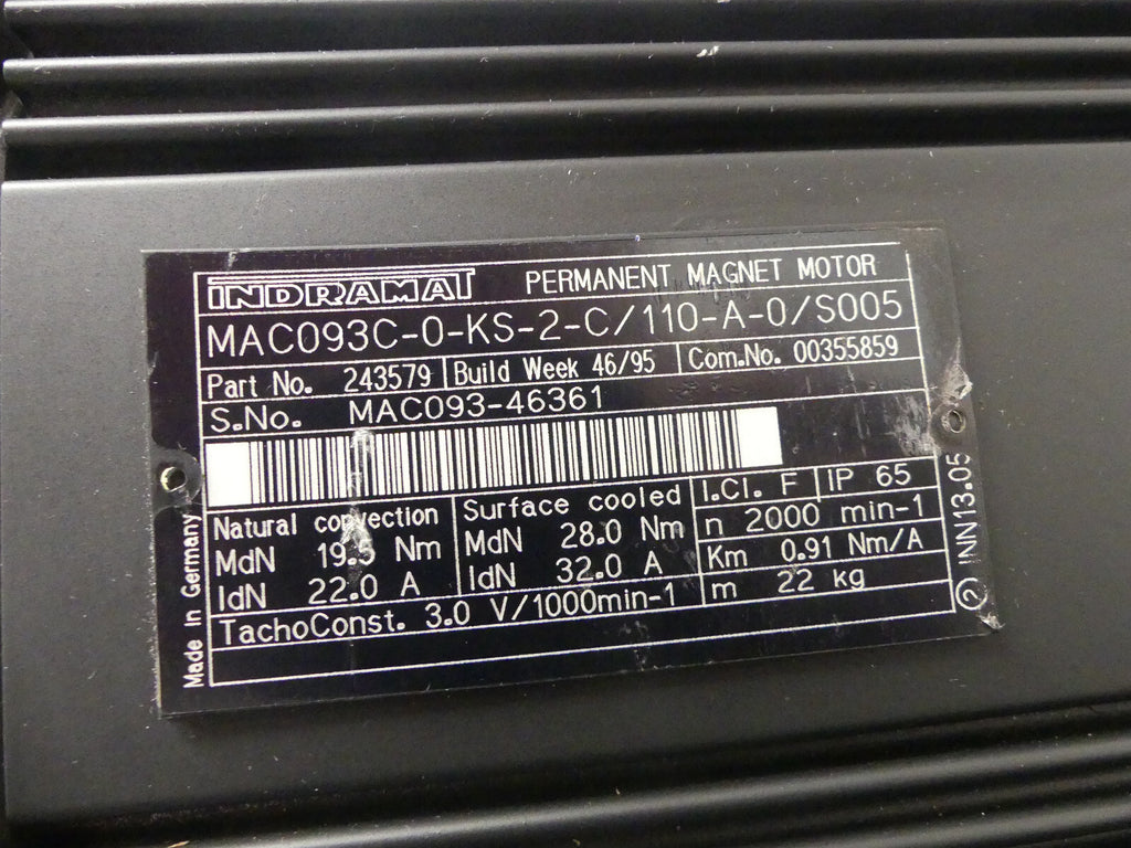 Rexroth MAC093C-0-KS-2-C/110-A-0/S005