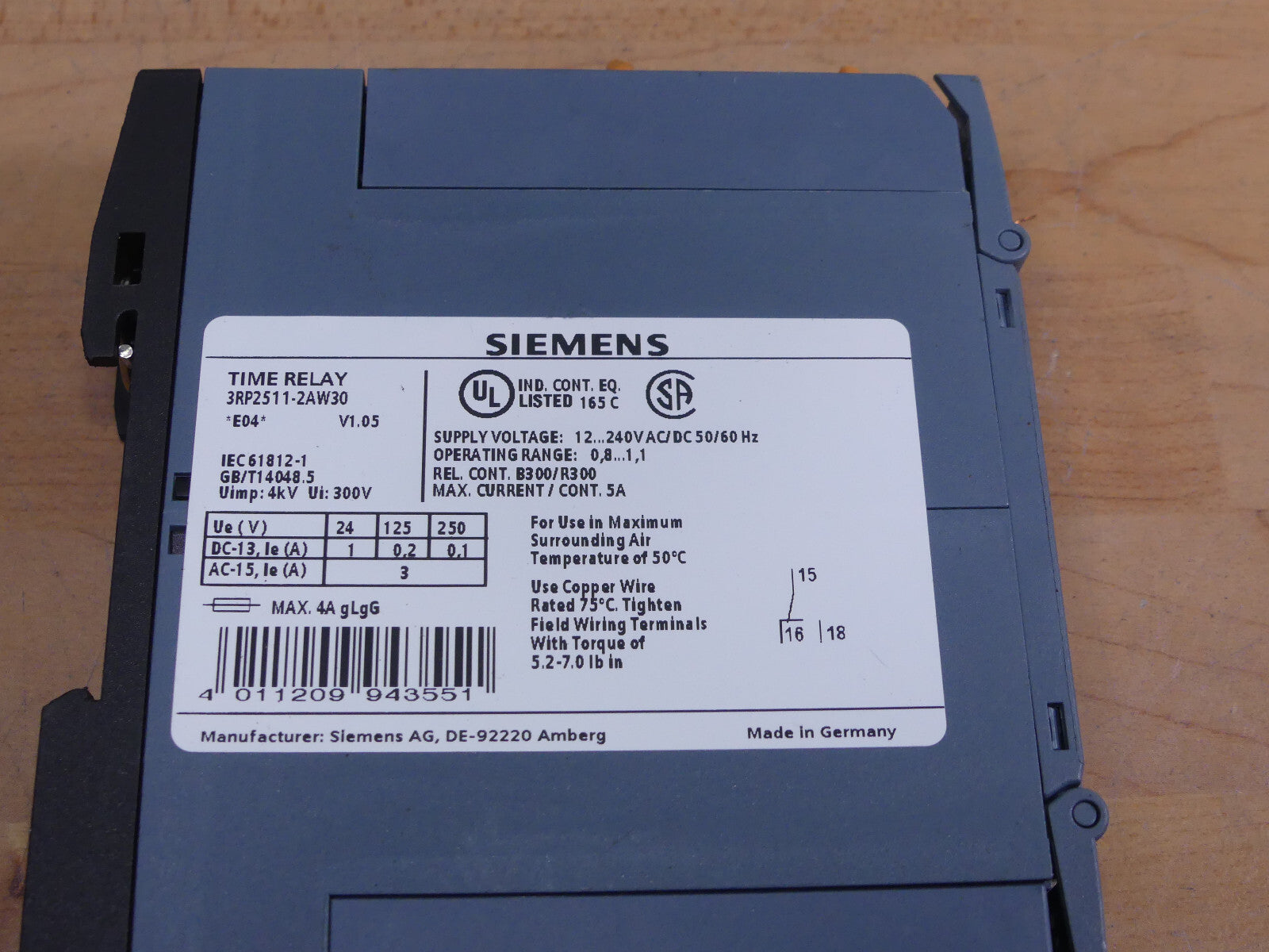 SIEMENS 3RP2511-2AW30