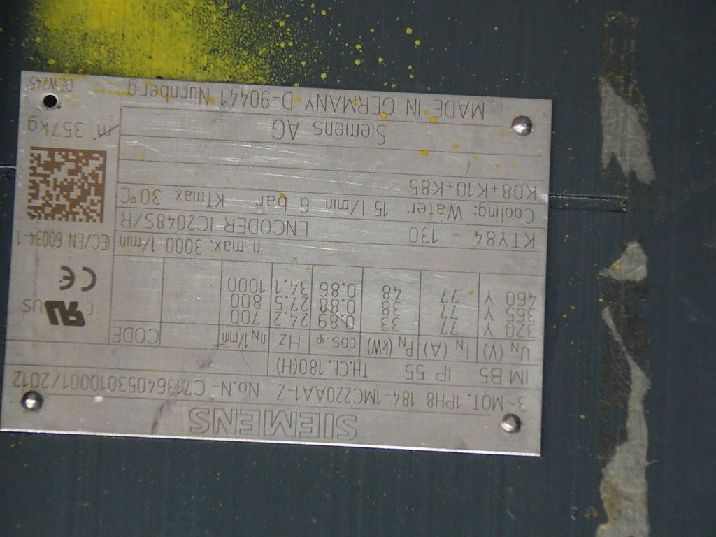 Siemens 1PH8 184-1MC220AA1-Z // 1PH8184-1MC220AA1-Z used