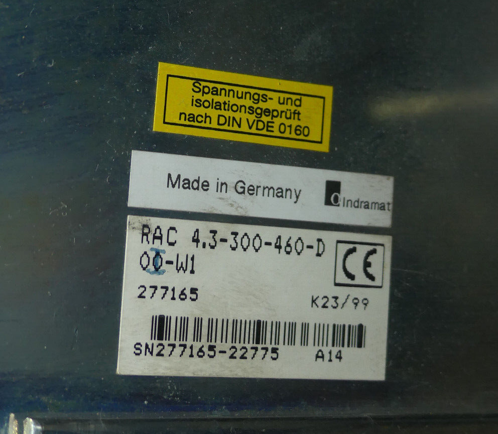 INDRAMAT RAC 4.3-300-460-D00-W1  277165  RAC 4.3-300-460-D0I-W1  s.Bilder