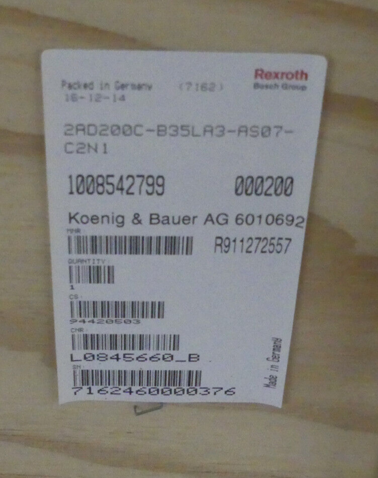 REXROTH 2AD200C-B35LA3-AS07-C2N1