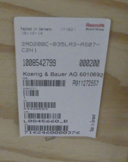 REXROTH 2AD200C-B35LA3-AS07-C2N1