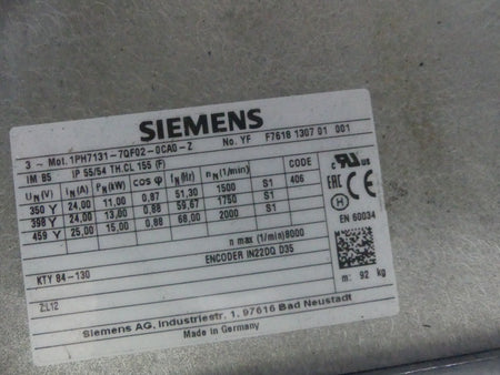 Siemens 1PH7131-7QF02-0CA0-Z