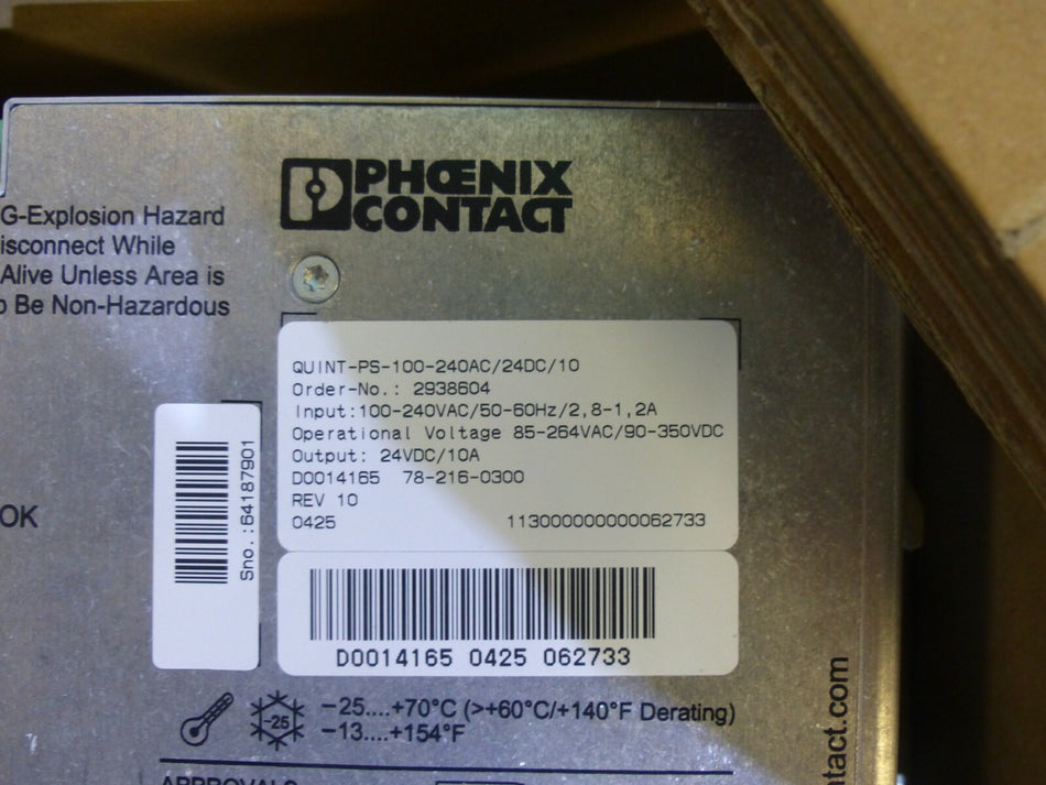 Phoenix Contact Quint-PS-100-240AC/24DC/10