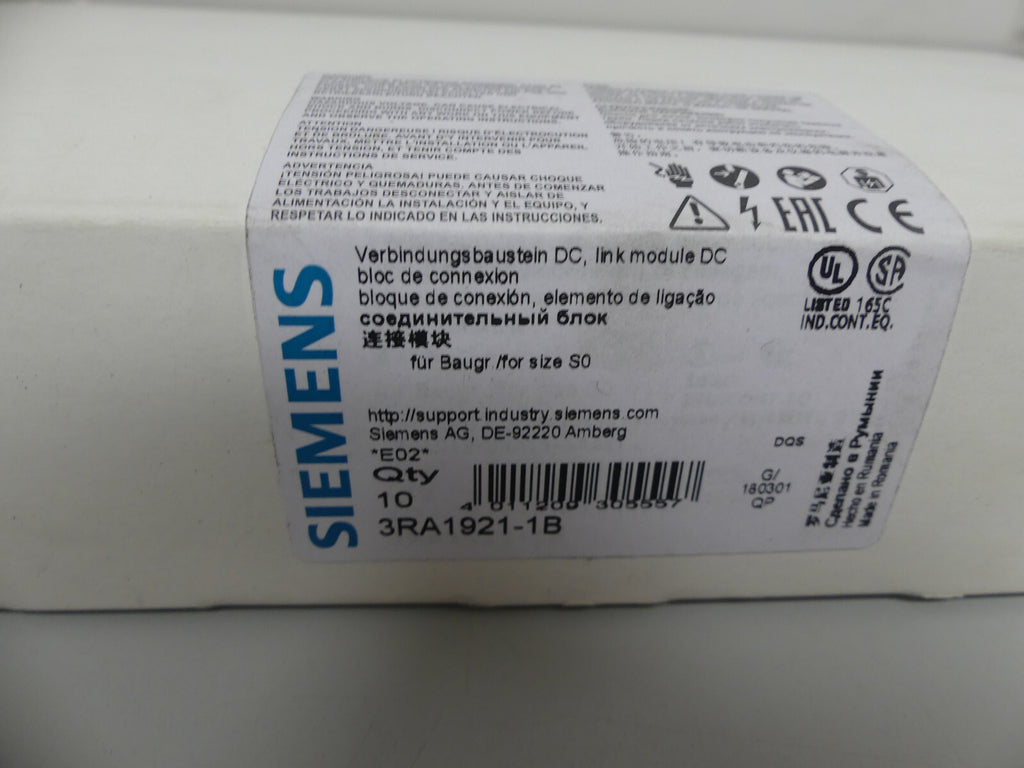 Siemens 3RA 1921-1B Verbindungsmodule 10 Stk.