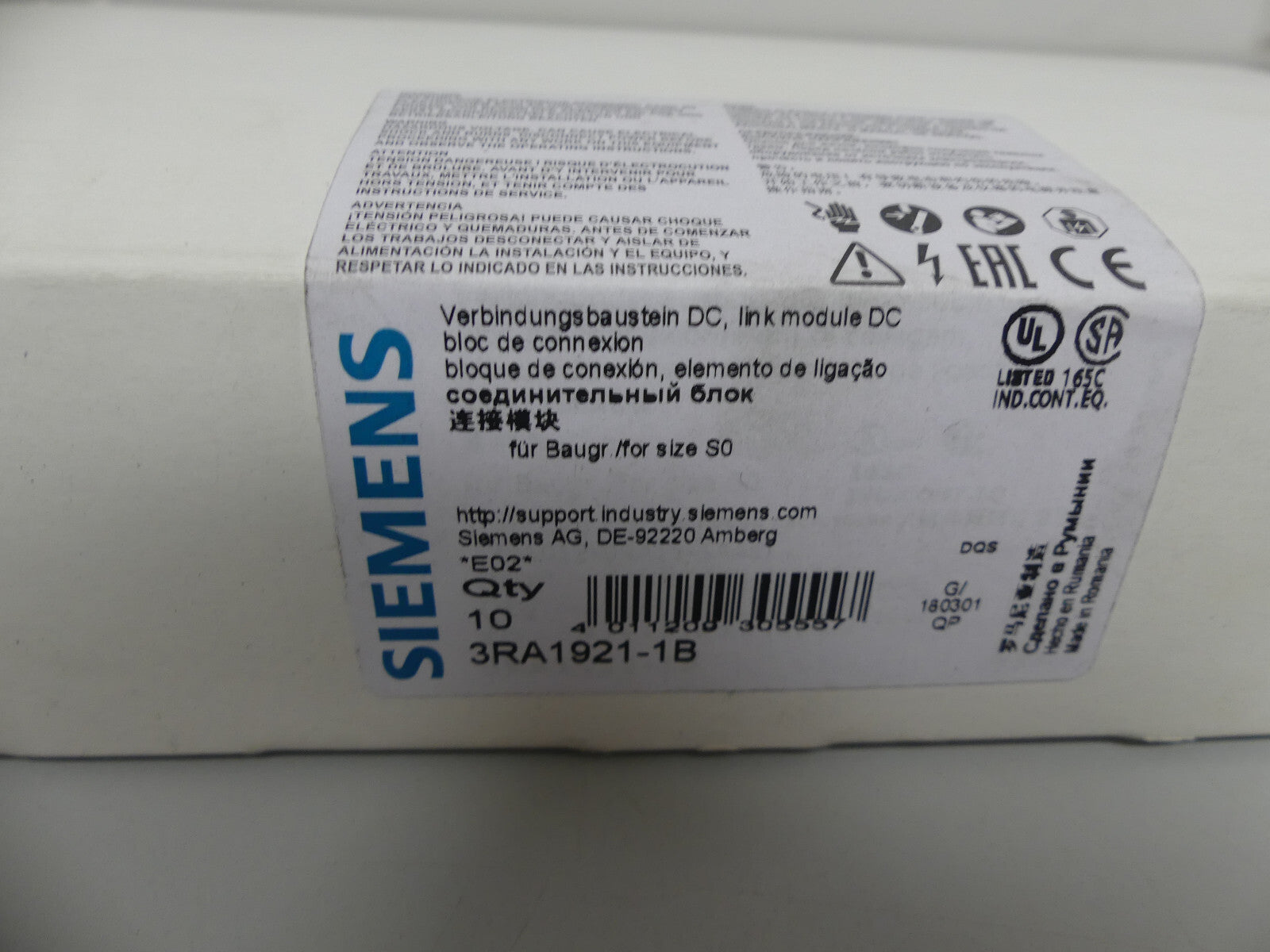 Siemens 3RA 1921-1B Verbindungsmodule 10 Stk.