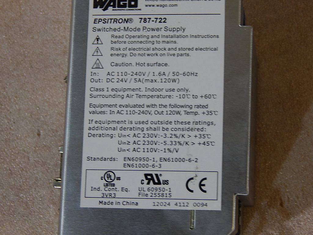 Wago Stromversorgungen Epsitron 787-722 Used