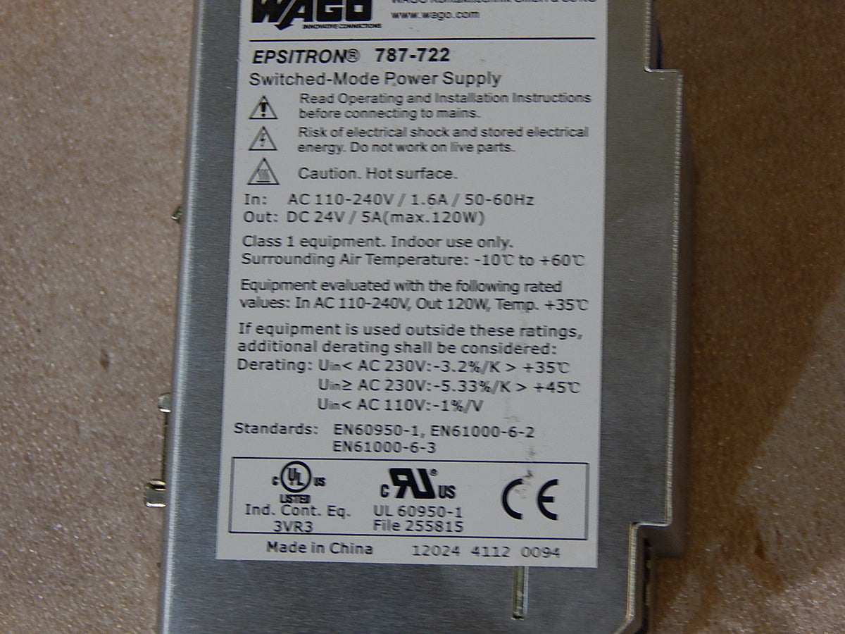 Wago Stromversorgungen Epsitron 787-722 Used