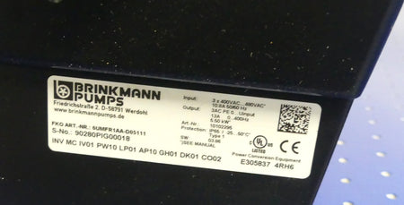 BRINKMANN PUMPS UMFR1AA-B05111+503 6UMFR1AA-D05111