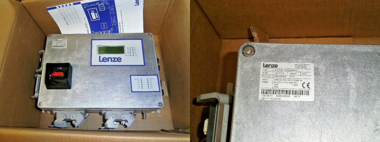 Lenze Motorstarter für 2 Motoren,eine Drehrichtung ELCAMZ11524SNNPSNN Neu