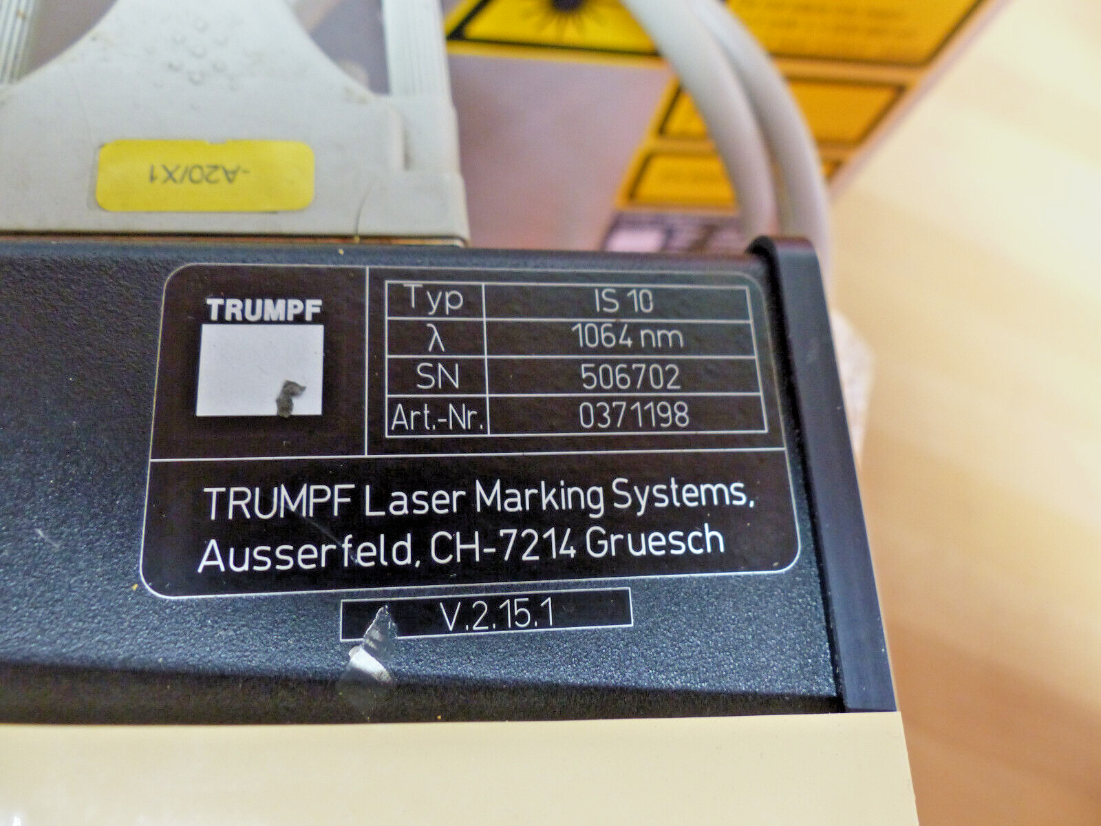 Trumpf VectorMark compact Lasermarkiersystem  VMc 1 +IS10 licht beschädigt s.B