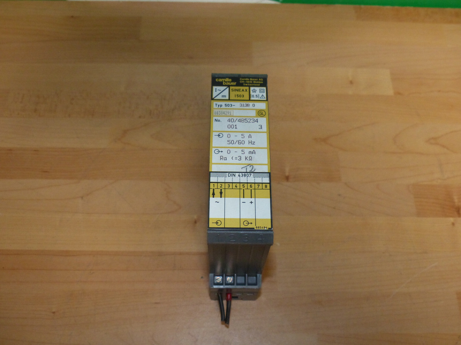 CAMILLE BAUER Messumformer SINEAX I503 Typ 503-313B0 used