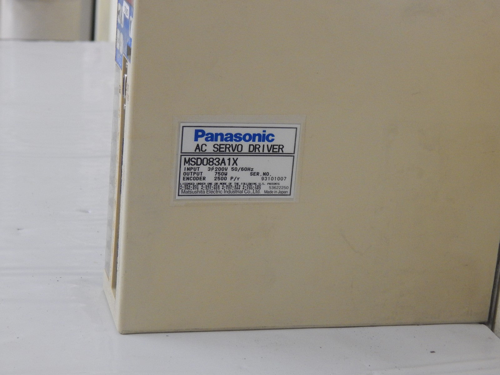Panasonic AC Servo Driver MSD083A1XV