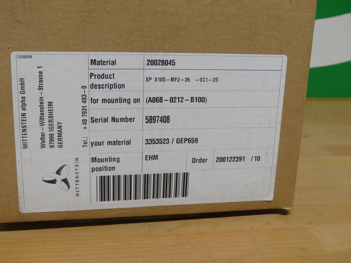 Wittenstein Alpha XP 010S-MF2-35 -0C1-2S