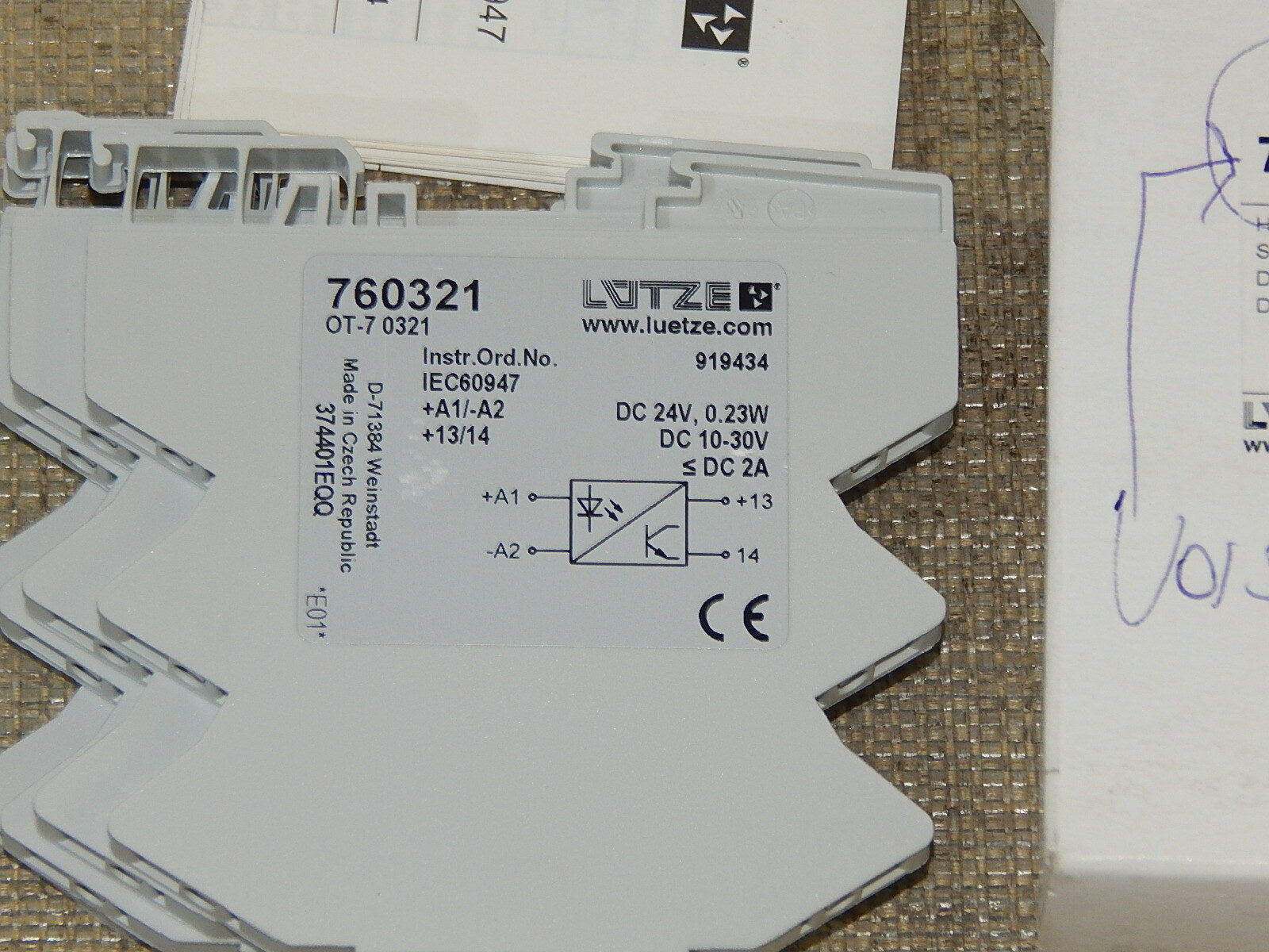 4x  Lütze  Relais Module OT-7 0321 // 760321 neu