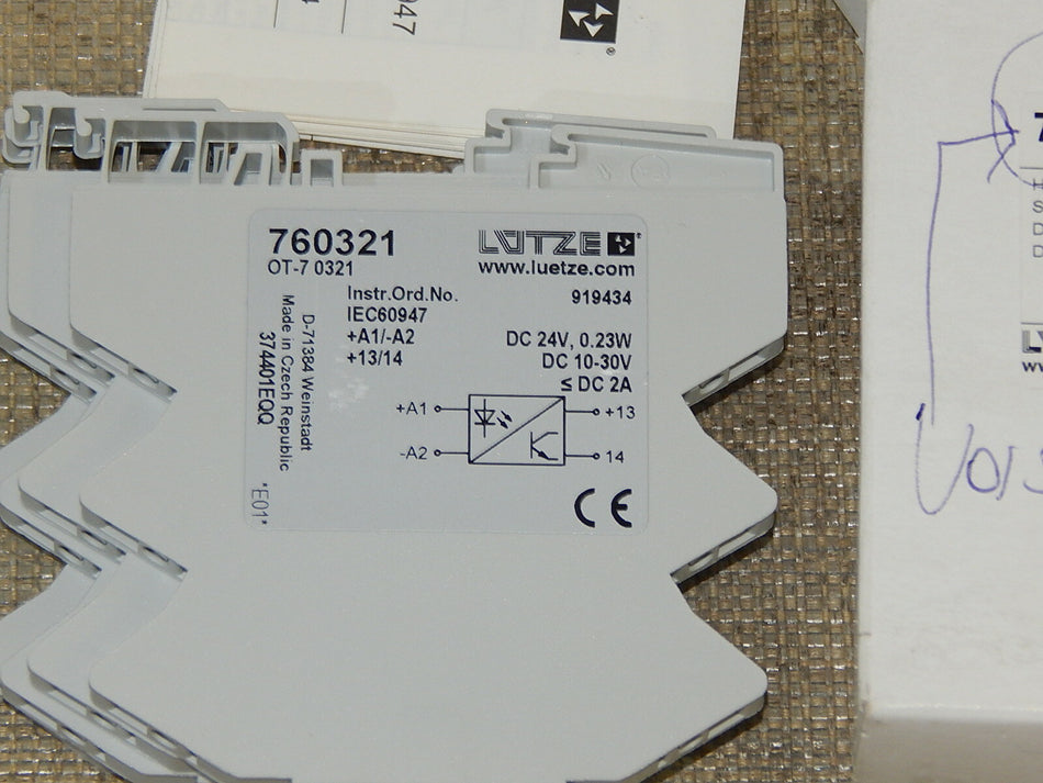 4x  Lütze  Relais Module OT-7 0321 // 760321 neu