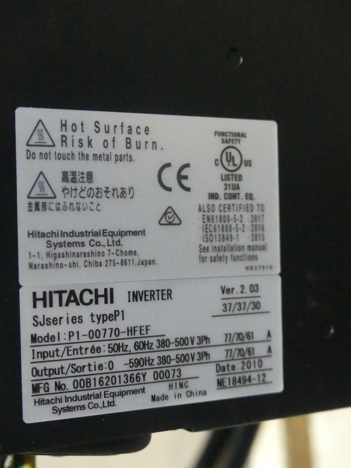 hitachi p1-00770-hfef used s.Bilder