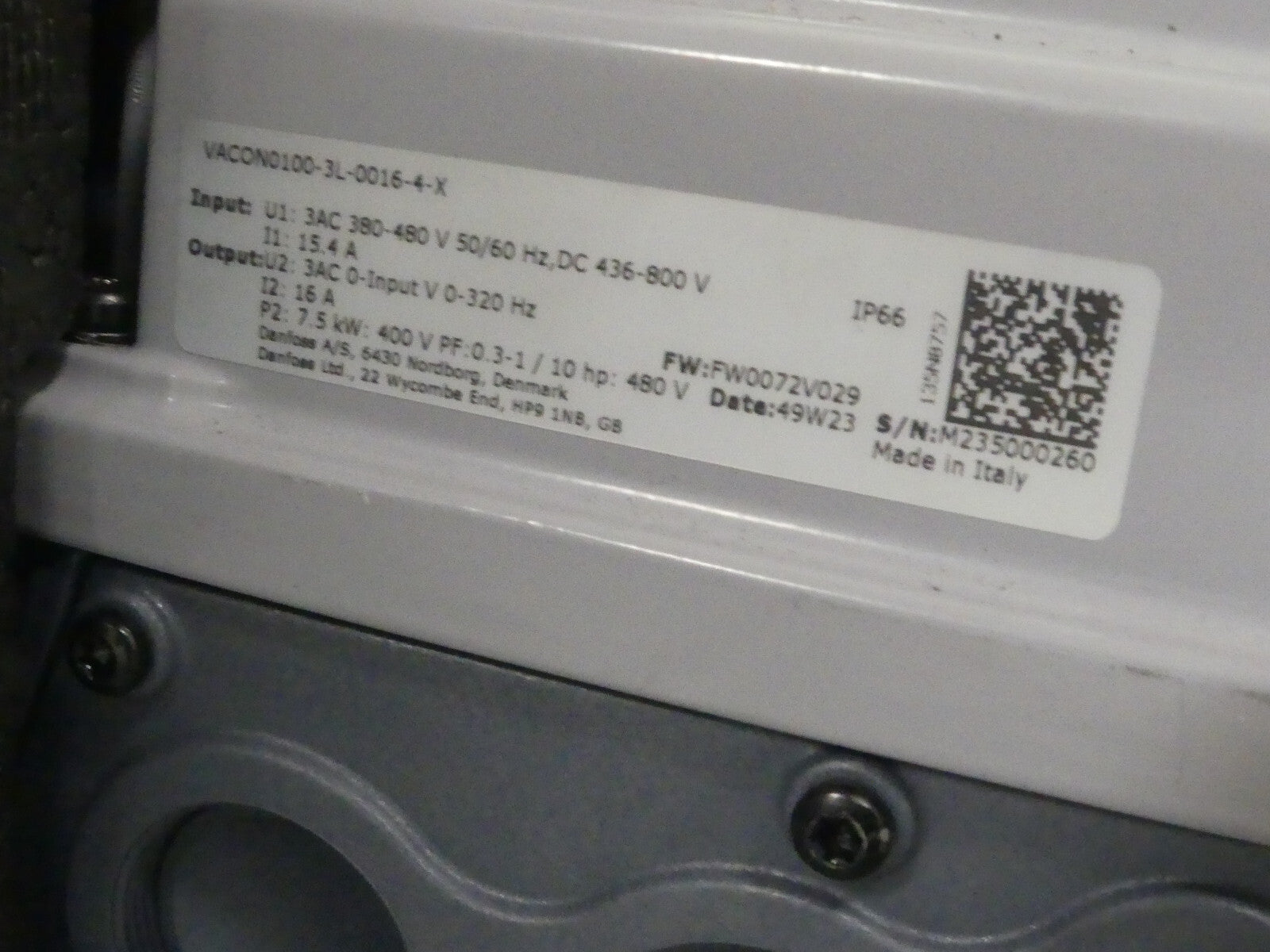 VACON 0100-3L0016-4-X