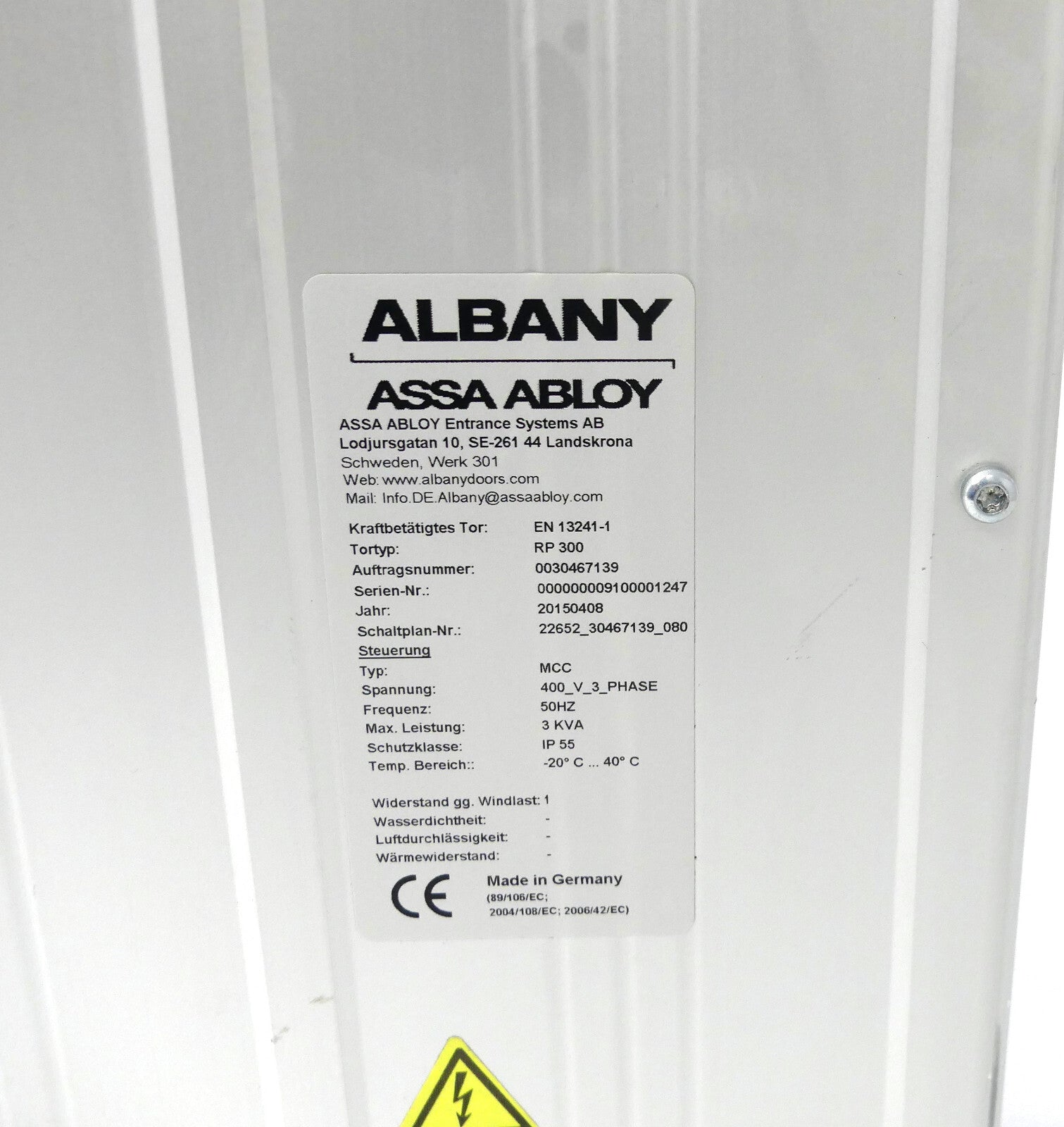 Albany RP300 Door Systems