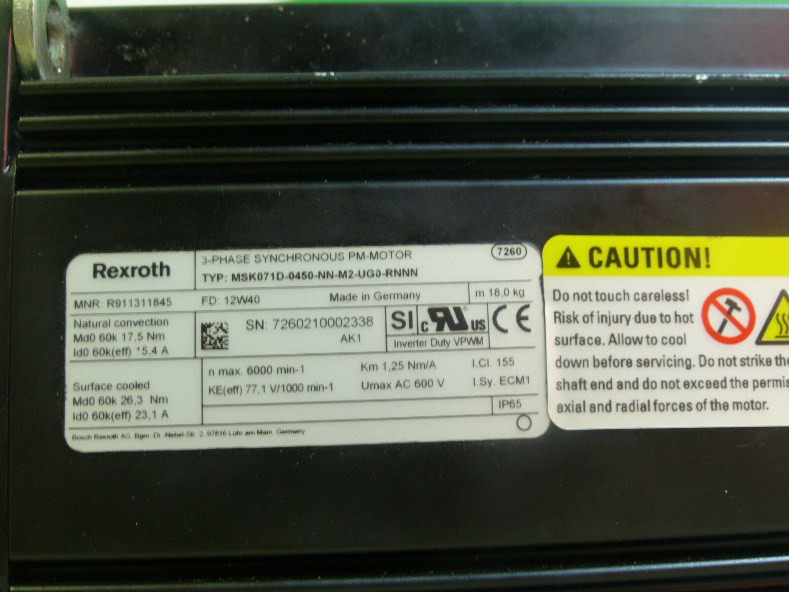 Rexroth MSK071D-0450-NN-M2-UG0-RNNN