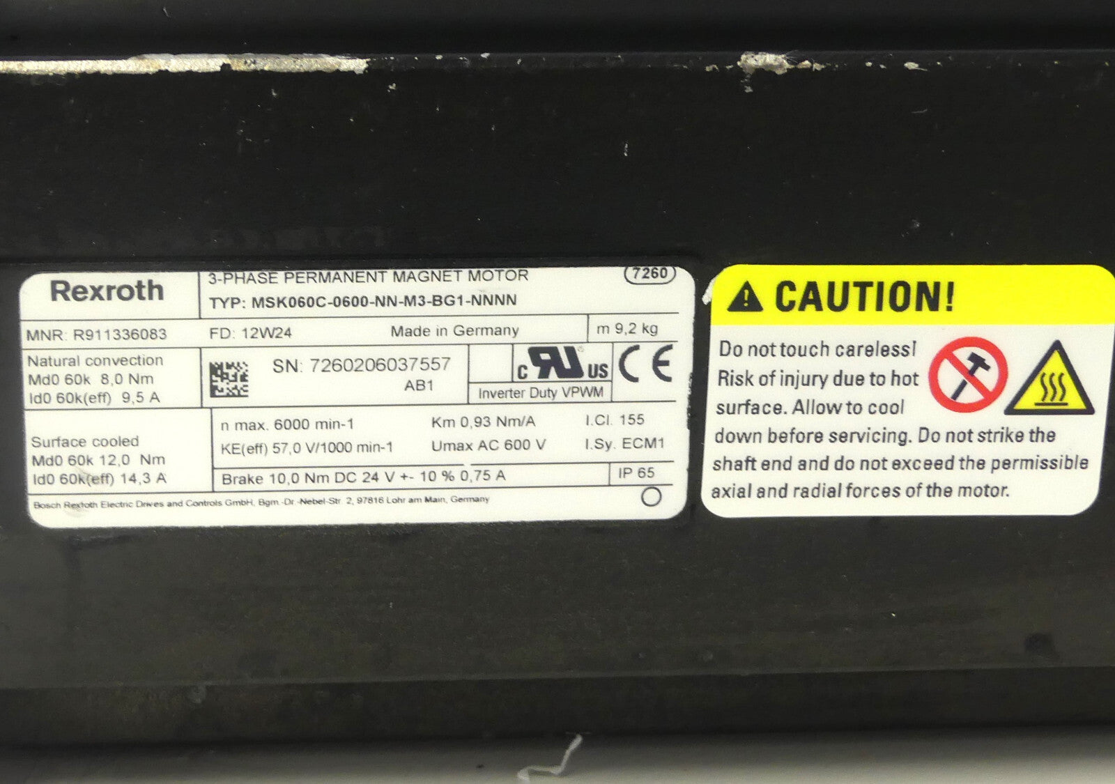 Rexroth MSK060C-0600-NN-M3-BG1-NNNN